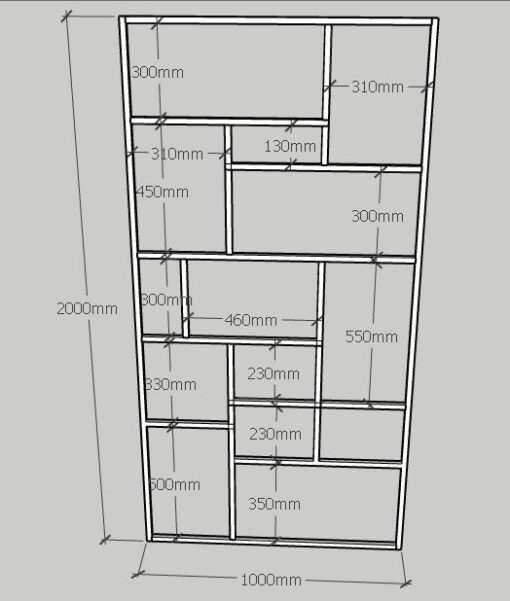 Kệ sách - kệ trang trí khung chân sắt mặt gỗ GHK-246 - Hình ảnh 3