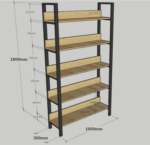 Kệ trưng bày sản phẩm khung chân sắt mặt gỗ GHSale-5761 - Hình ảnh 2