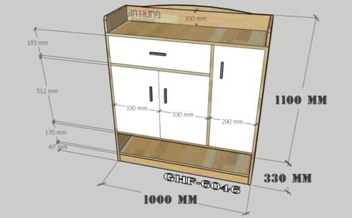 Mẫu tủ giày gỗ công nghiệp GHF-6046 - Hình ảnh 3