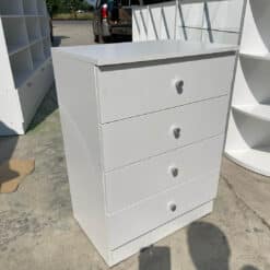 Tủ gỗ công nghiệp MDF chống ẩm 4 ngăn kéo màu trắng GHF-7137