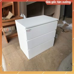 Tủ gỗ công nghiệp 3 ngăn kéo màu trắng GHF-6979
