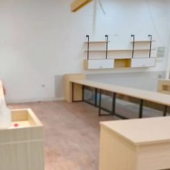 Kệ tivi treo tường gỗ công nghiệp kết hợp ống nước GHS-7841