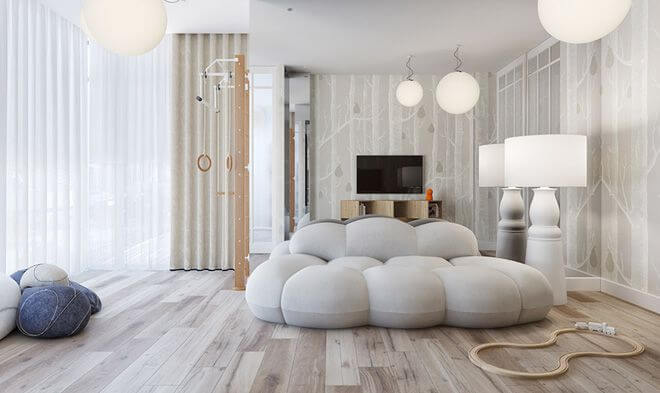 Chiêm ngưỡng không gian sống vừa đẹp vừa sang đến ngỡ ngàng của căn hộ nhỏ - Ảnh 9. Những món đồ nội thất độc đáo tạo nên sức hút kỳ lạ cho căn phòng.