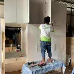 tu quan ao go cong nghiep mdf chong am co guong ghs 9595 2