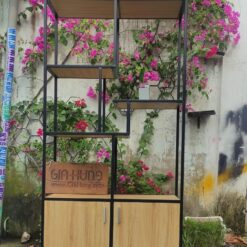 Ke trang tri khung sat mat go co tu duoi GHS 10234 2