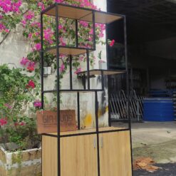 Ke trang tri khung sat mat go co tu duoi GHS 10234 5