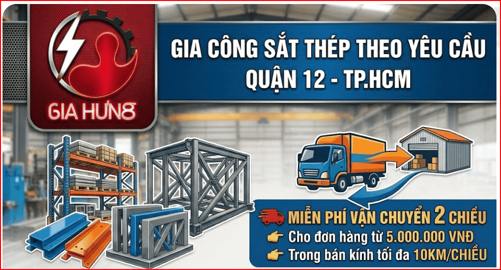 Gia Công Sắt Thép và Sơn Tĩnh Điện Theo Yêu Cầu Tại Quận 12 - Miễn Phí Vận Chuyển 2 Gia Công Sắt Thép và Sơn Tĩnh Điện Theo Yêu Cầu Tại Quận 12 - Miễn Phí Vận Chuyển